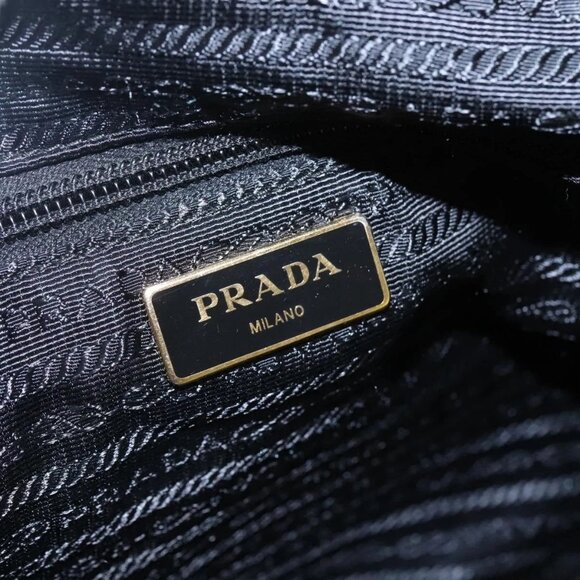 PRADA Tote Bag Nylon Yellow Gold Auth EC197 - Picture 13 of 16